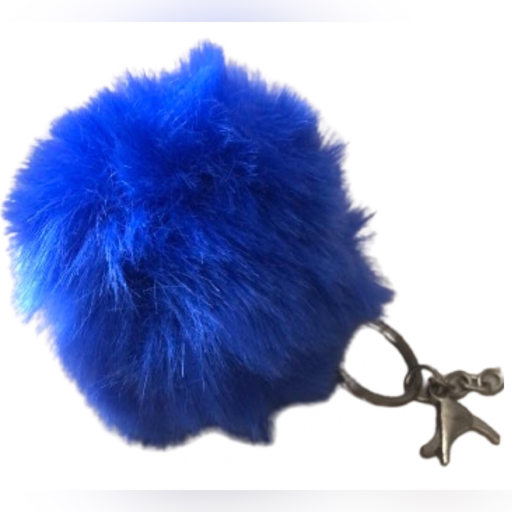 ROYAL BLUE POM POM FOR KEYCHAIN OR LUGGAGE TAG